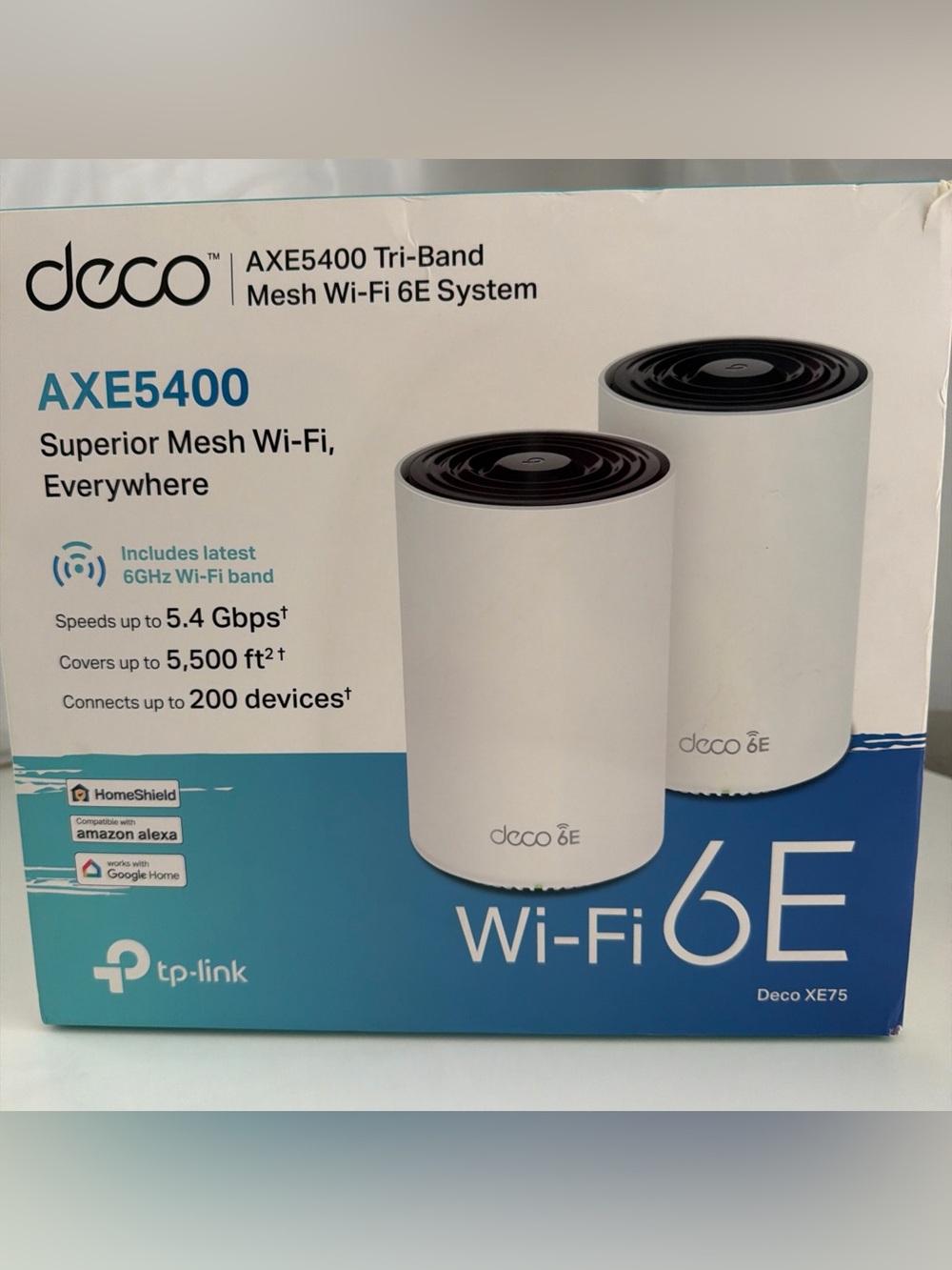 TP-Link Deco XE75 Mesh Wi‑Fi 6E System White